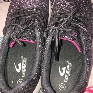 glitter tennis shoes